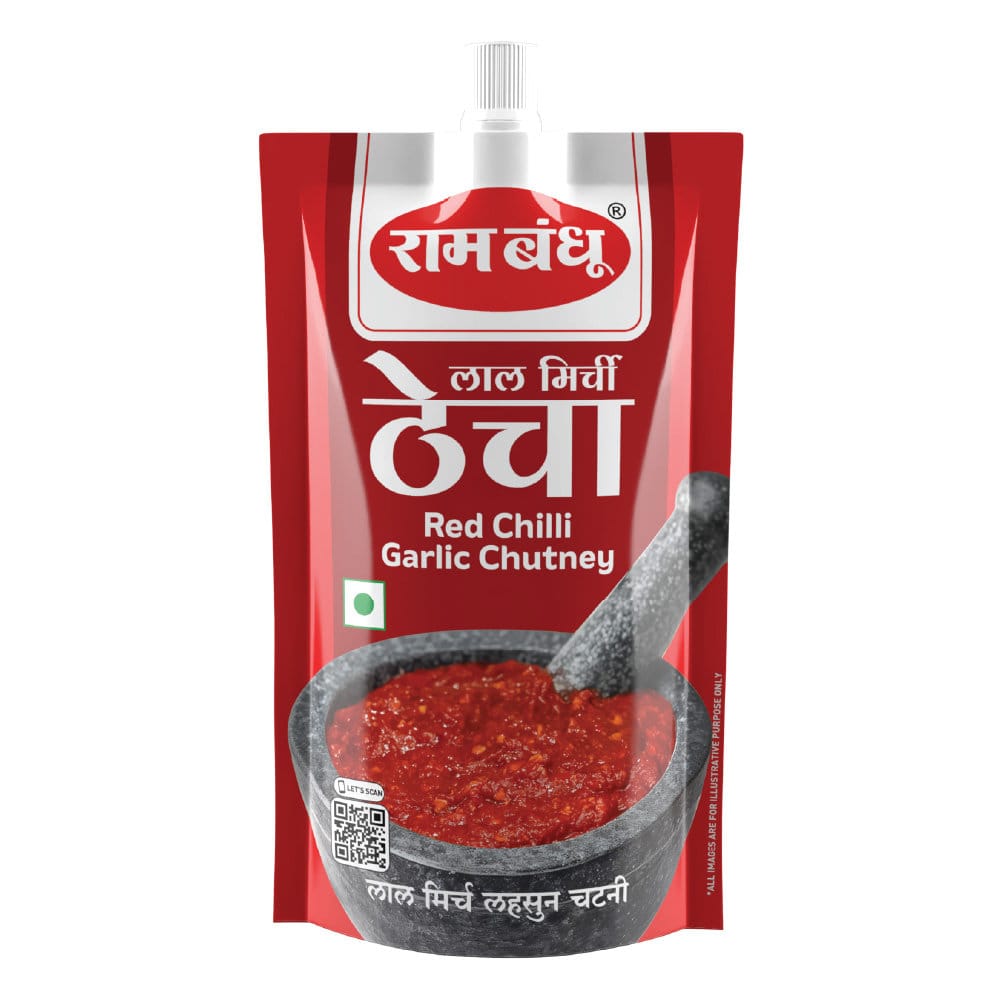 Ram Bandhu Red Chilli Garlic Chutney (Thecha), 100 gm