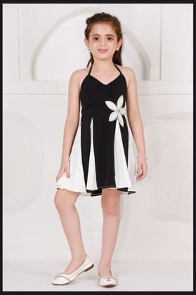 Girl's Imported Fancy Dress  [GD-7743] (2-10Years)-3-4Y (Size - 22) / Imported / Black
