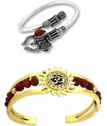 HEER COLLECTION - Silver Religious Bracelet ( Pack of 2 )