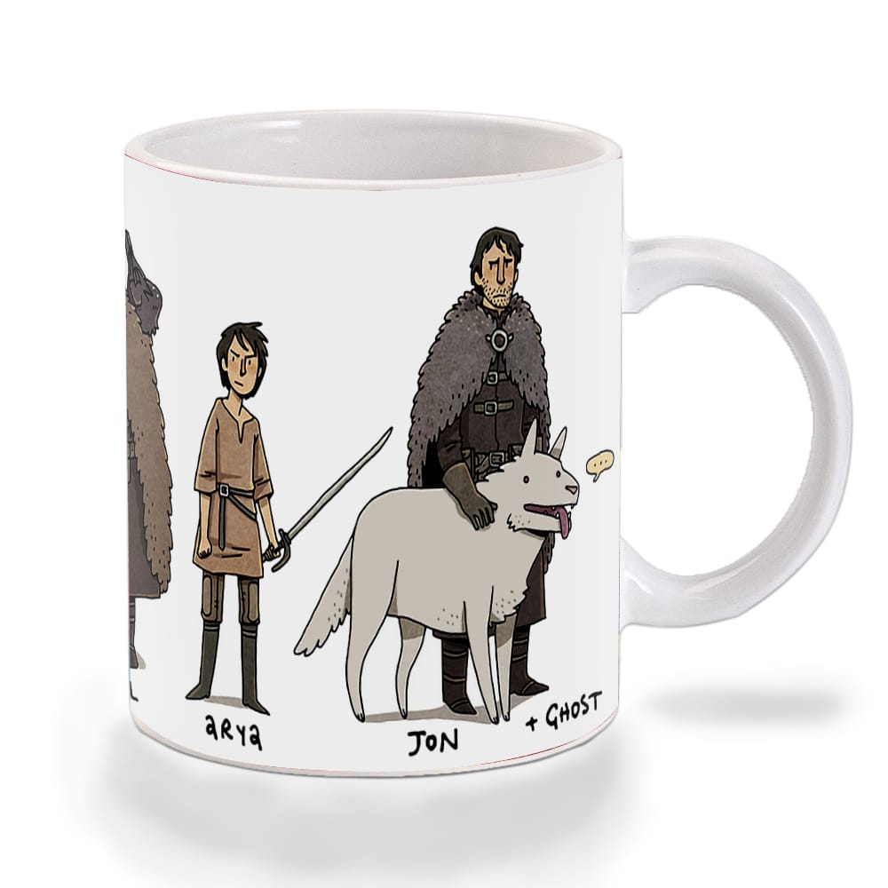 Multicolor Game Of Thrones Real Name Art Ceramic Mug