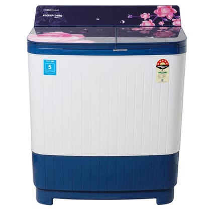 Voltas Beko Wtt80Dblg/Flrb5 8 Kg Top Load Semi Automatic Washing Machine Voltas Beko Wtt80Dblg/Flrb5 8 Kg Top Load Semi Automatic Washing Machine - Blue flower