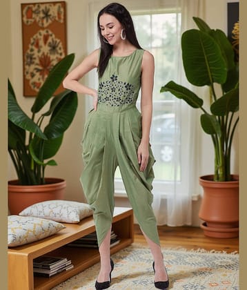 Pannkh - Green Polyester Regular Fit Women's Jumpsuit ( Pack of 1 )