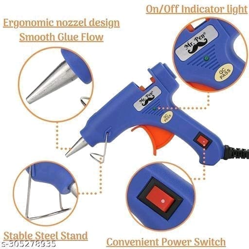 Mr. Pen Hot Glue Gun with 10 Glue Sticks
