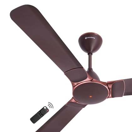 Atomberg Erica Nuvo 1200mm BLDC Ceiling Fan with Remote | Award Winning Designer Fan | 5 star | High Air Delivery | Low noise operation | LED Speed Indicator | 2+1* Years Warranty (Umber Brown)