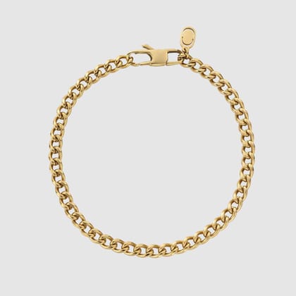 CUBAN BRACELET (GOLD) 4MM-19 CM