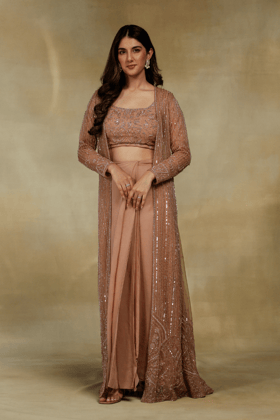 DRAPE SAREE, BLOUSE & JACKET-XS