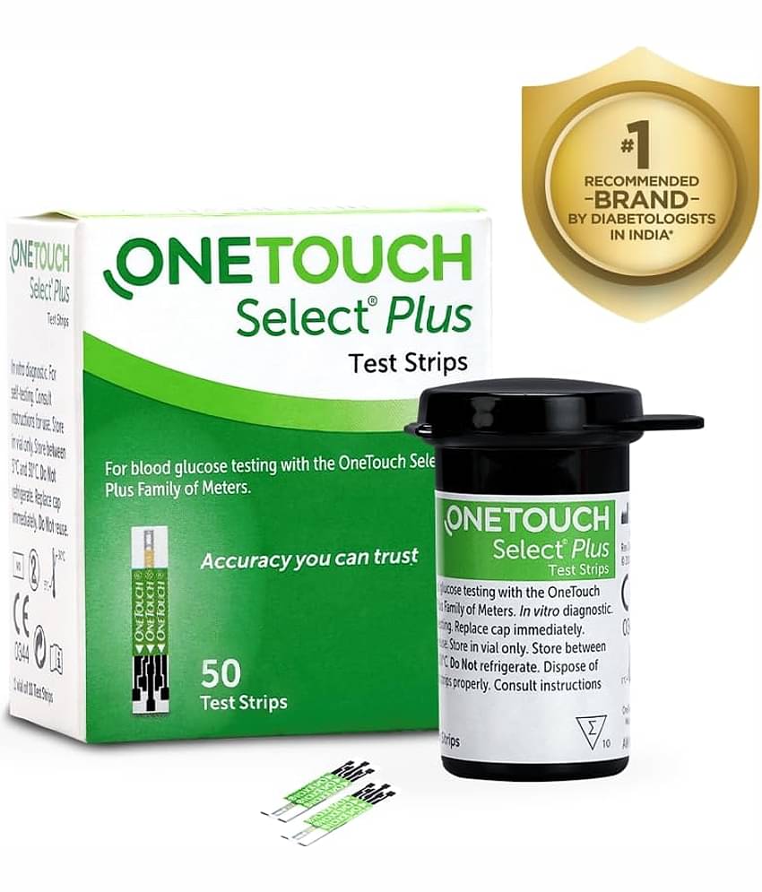 OneTouch Select Plus Test Strips | Pack of 50 Strips | For OneTouch Select Plus Simple Glucometer