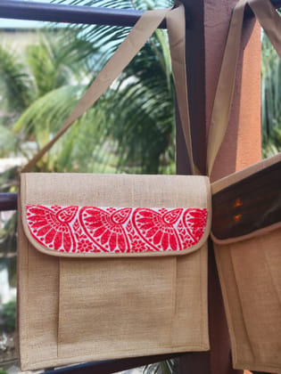 Jute laptop bag