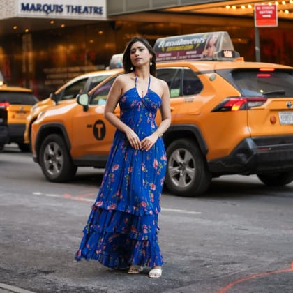 Broadway Bloom Long Dress-XS