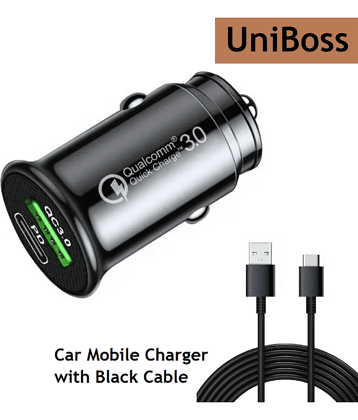 UniBoss Car Mobile Charger Turbo & Fast QC PD Black