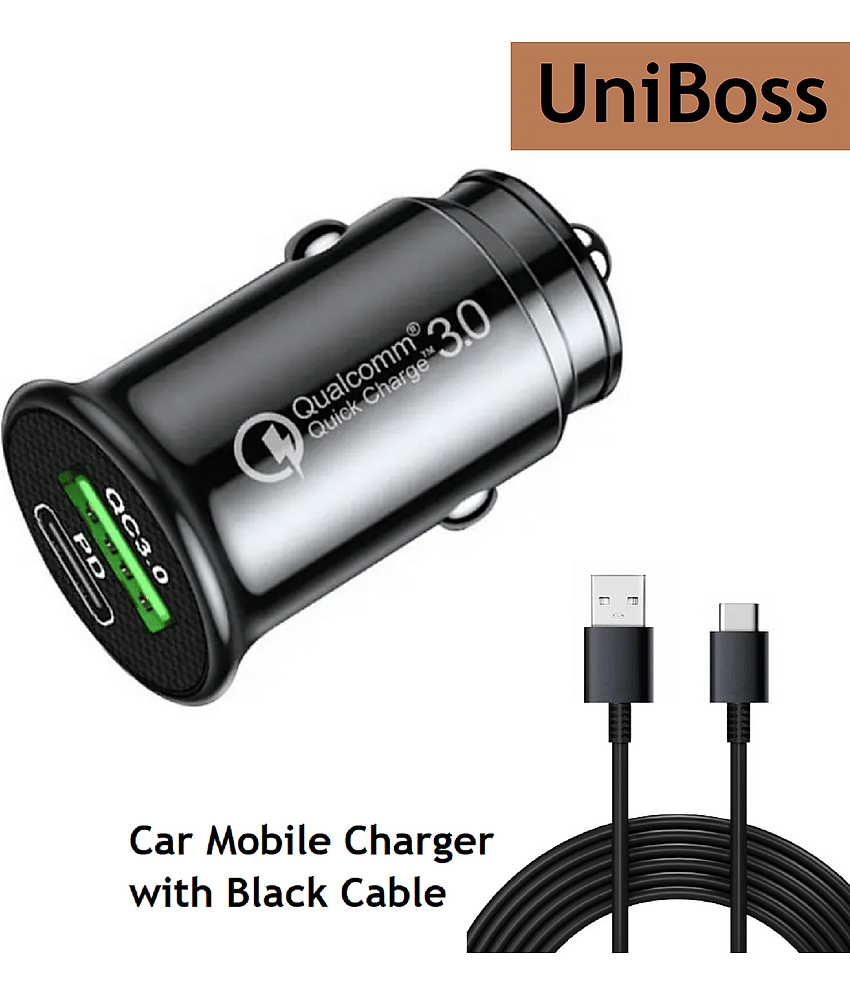 UniBoss Car Mobile Charger Turbo & Fast QC PD Black