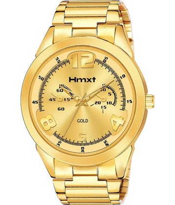 HMXT Gold Stainless Steel Analog Men's Watch