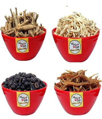 MYGODGIFT Shatavar, Safed Musli, Ashwagandha Kaunch Beej 50 GM EACH 200 gm Pack of 4