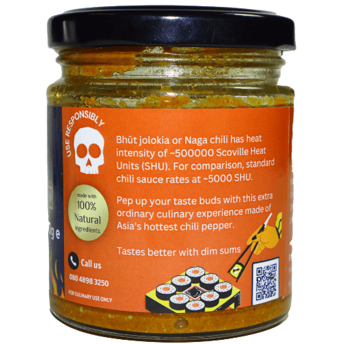 Homemade Extra Hot Chutney | Bhut Jolokia Chutney (150 Gm)