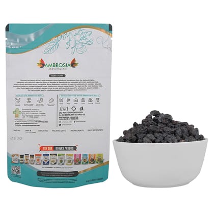 Ambrosia Black Raisins_With Seed_250g