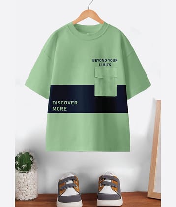 CODEZ Pack of 1 Boys Cotton T-Shirt ( Light Green )