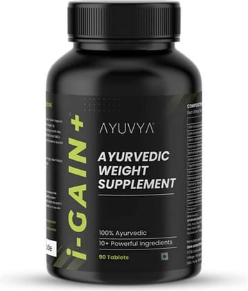 Ayuvya i-Gain+ Tablets New and improved formula - The Ultimate Weight Gainer. Improves digestion and muscle mass. Ayurvedic 90 No.s