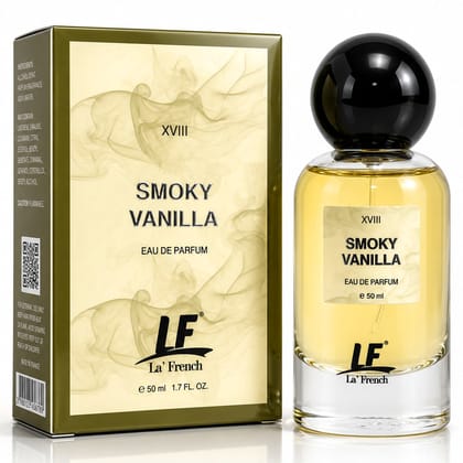 La French Smoky Vanilla Unisex Perfume 50ml | Long Lasting Warm Vanilla & Smoky Fragrance | Premium Eau De Parfum for Men & Women | Rich Sweet Scent La French Smoky Vanilla Unisex Perfume 50ml | Long Lasting Warm Vanilla & Smoky Fragrance | Premium Eau De Parfum for Men & Women | Rich Sweet Scent
