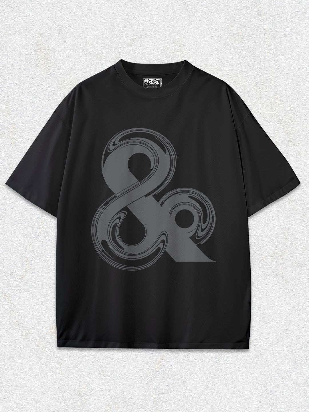 Ampersand Oversized T-Shirt-Black / S
