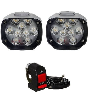 Leavess Front Left & Right Fog Light For All Car and Bike Models ( Set of 2 )