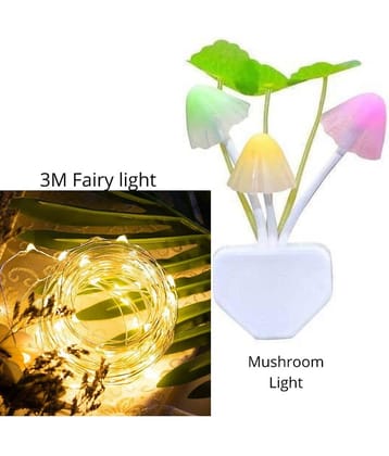 thriftkart Mushroom LIGHT and 3Mtr fairy String Lights