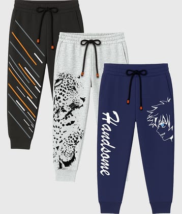 Kuchipoo Pack of 3 Boys Cotton Blend Trackpant ( Multicolor 6 )