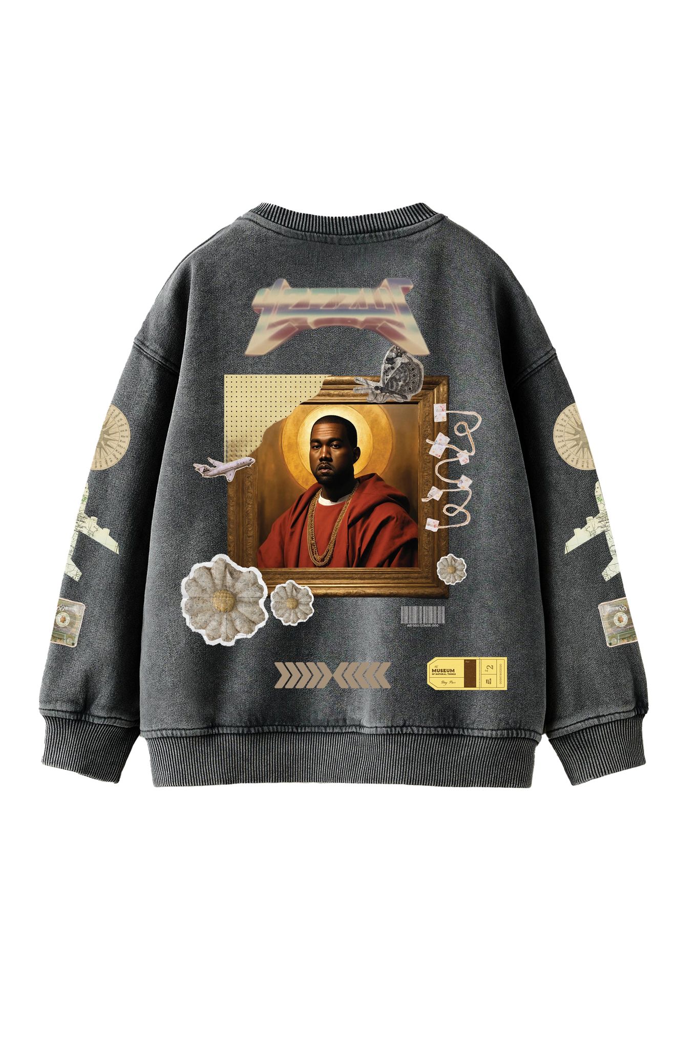 Kanye West Designed Oversized Sweatshirt-Vintage Black / S
