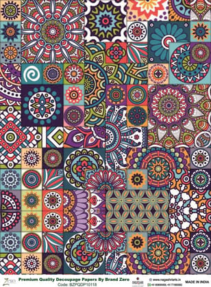 Brand Zero Premium Quality Decoupage Paper Pack of Two - Design Code: BZPQDP10118