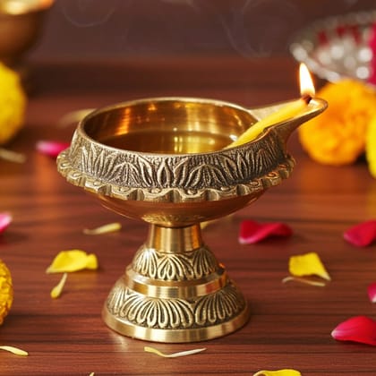 Brass Stand Kuber Deepak No. 3 (ZMAS194 E)
