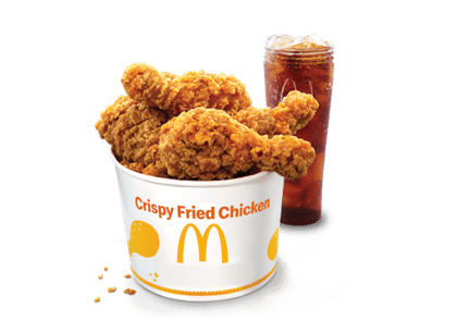 3 Pc Crispy Fried Chicken Bucket + 1 Coke