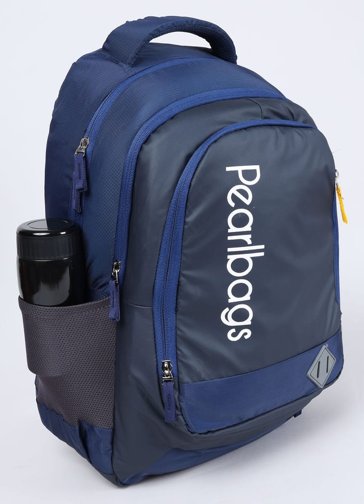 PB Pearlbags REVERB 21L Solid Laptop Backpack With Rain Cover,3 Compartment,Premium Fabric,Water Resistant Anti Theft,School & College Bag for Boys and Girls,Office & Travel Bag for Men and Women,46X31X15 Cms