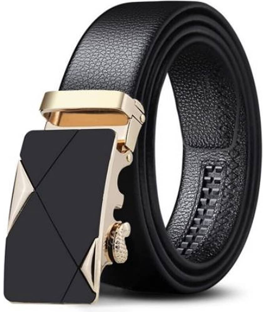 Zacharias - Black Leather Men's Formal Belt ( Pack of 1 )