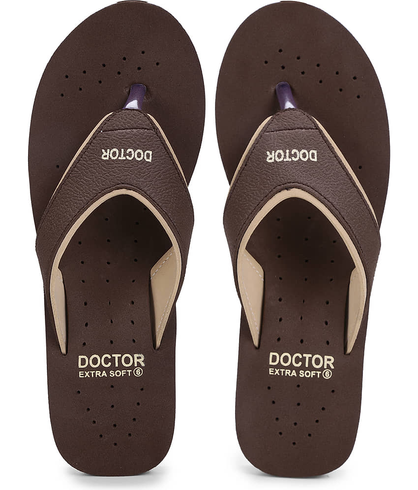 DOCTOR EXTRA SOFT - Black Women's Thong Flip Flop