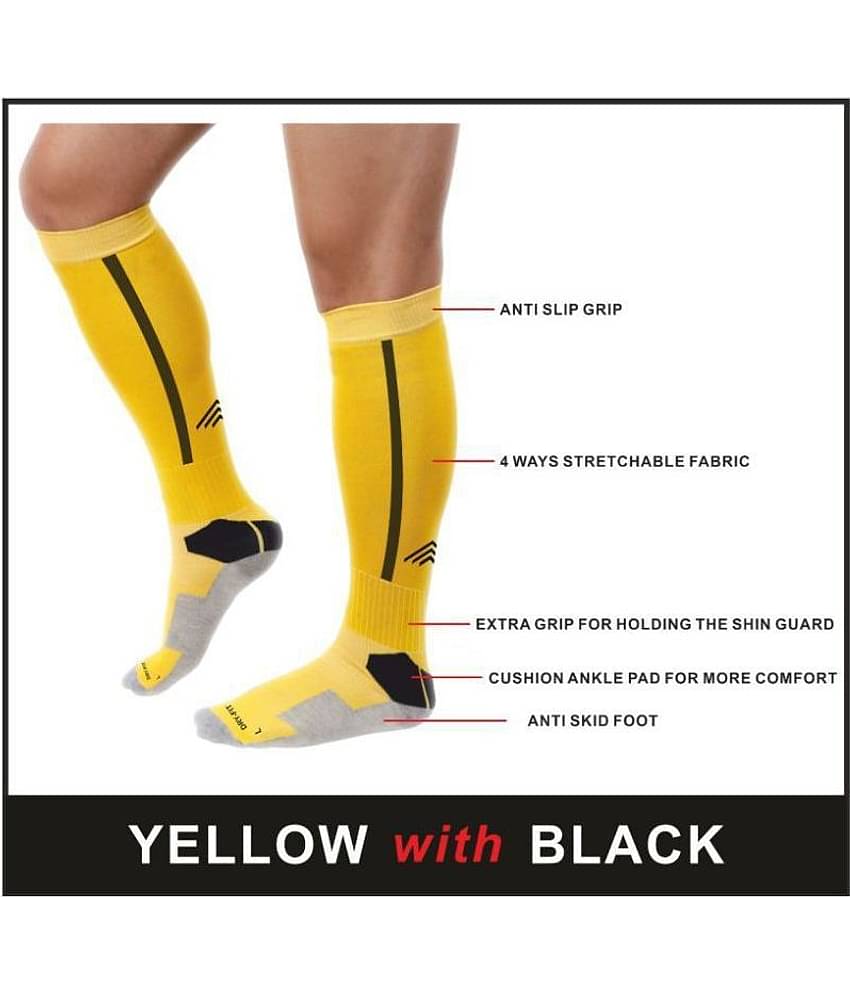Pro Gym Football Socks, Stockings for Men & Women, Knee High Length Superior Grip for Shin Guard, Anti Slip Blister Protection Anti Odour