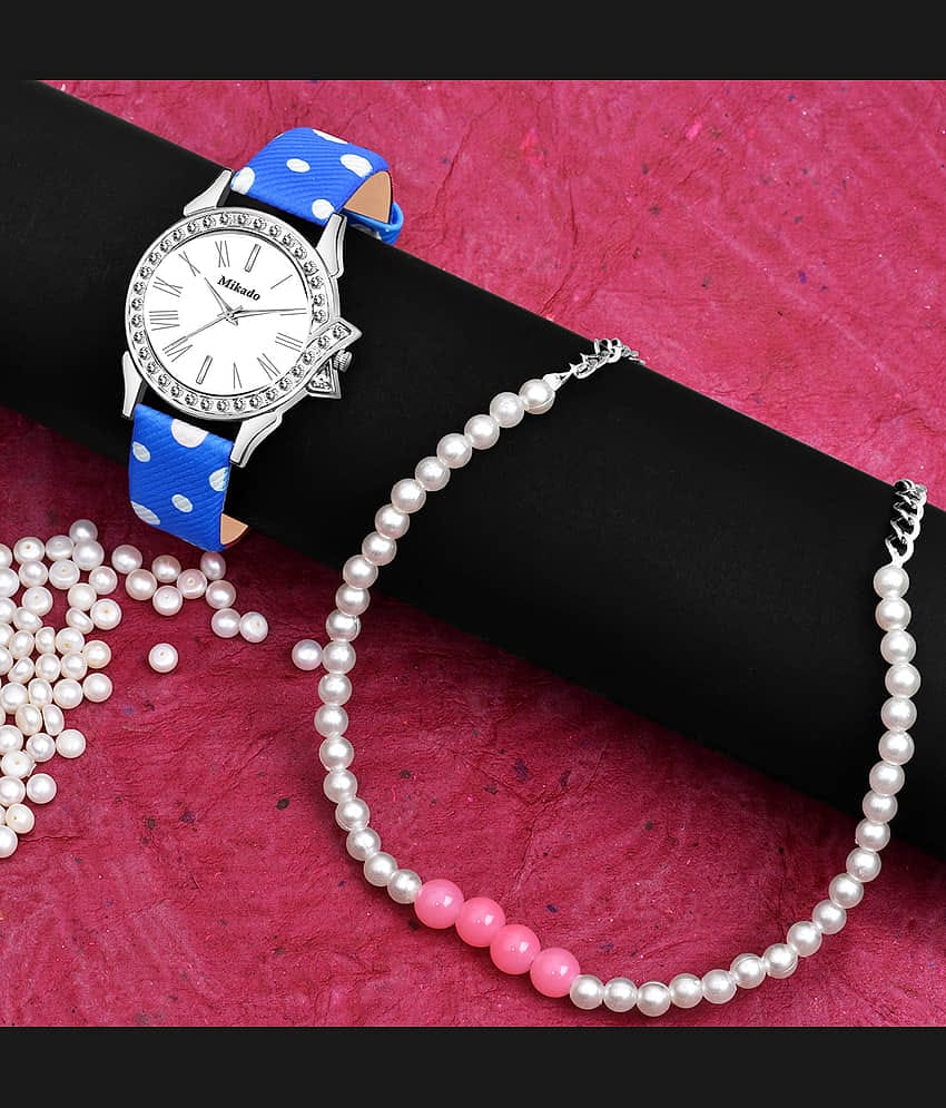 Mikado Leather Round Womens Watch