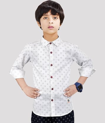 Made In The Shade Pack of 1 Boys 100% Cotton Full Sleeves Shirt ( White )