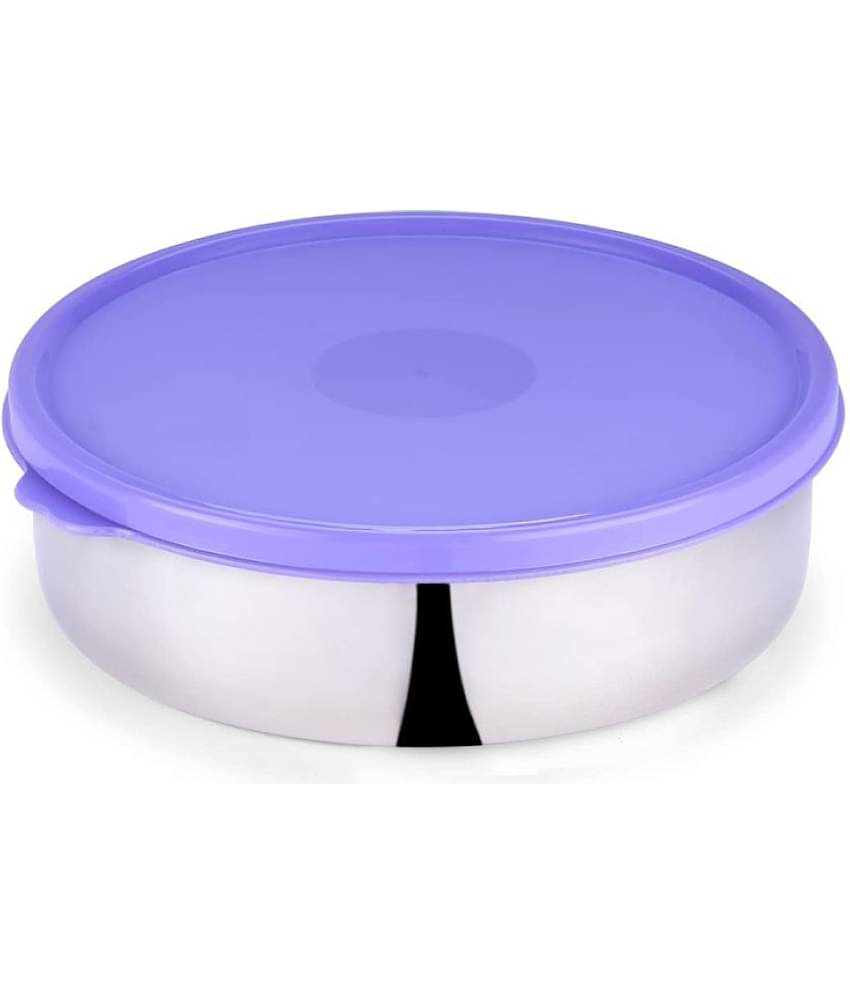 Oliveware Steel Purple Food Container ( Set of 1 )