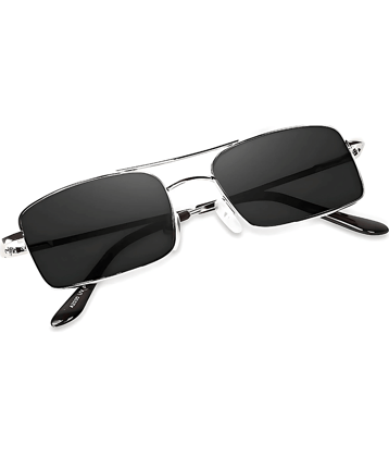 Dyana Core Silver Rectangular Sunglasses ( Pack of 1 )