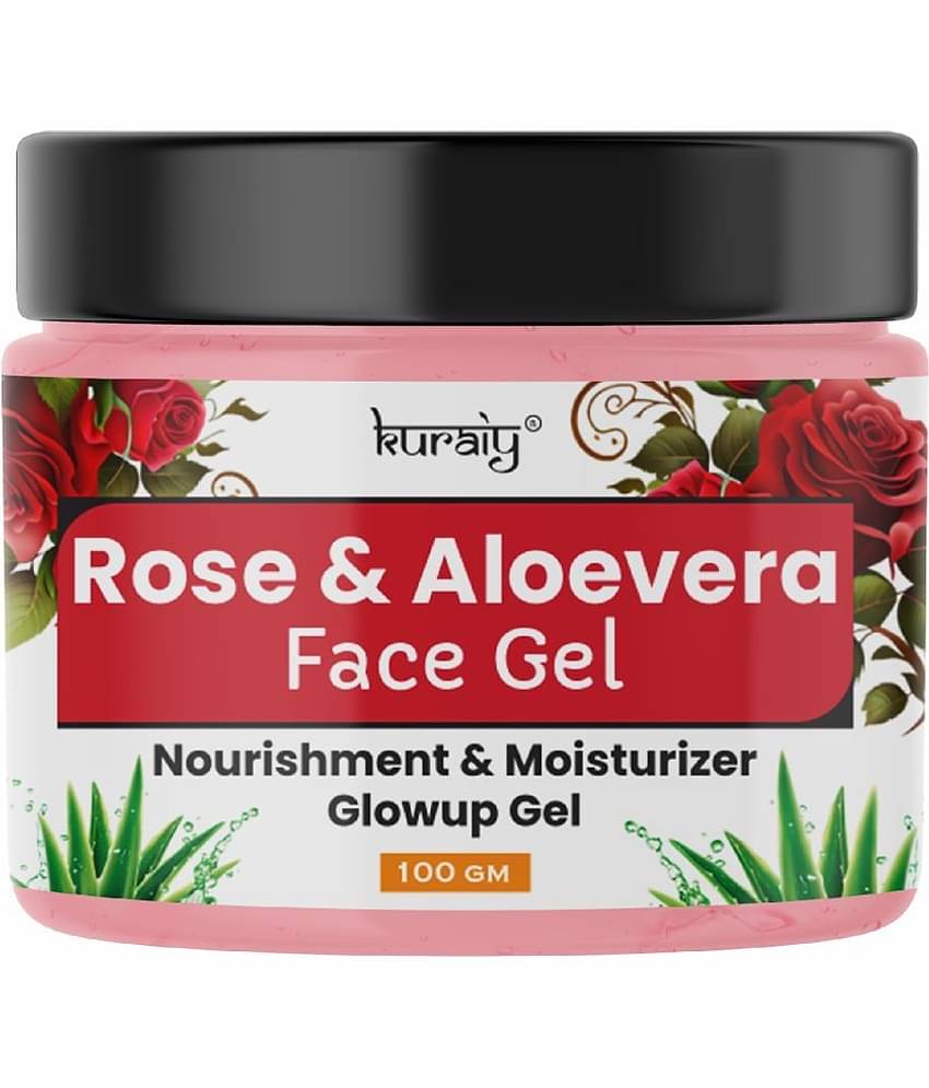 KURAIY Rose & Aloe Vera Nourishment And Moisturizer Glow Up Face Gel for All Skin Types 100g