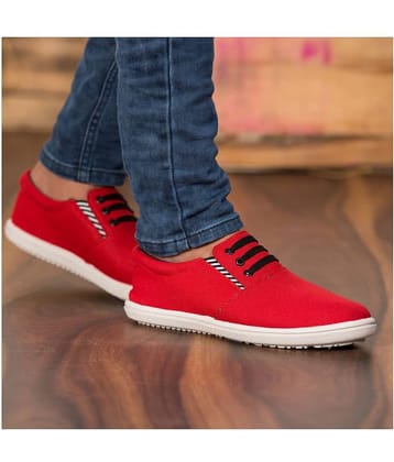 Kzaara Red Casual Shoes