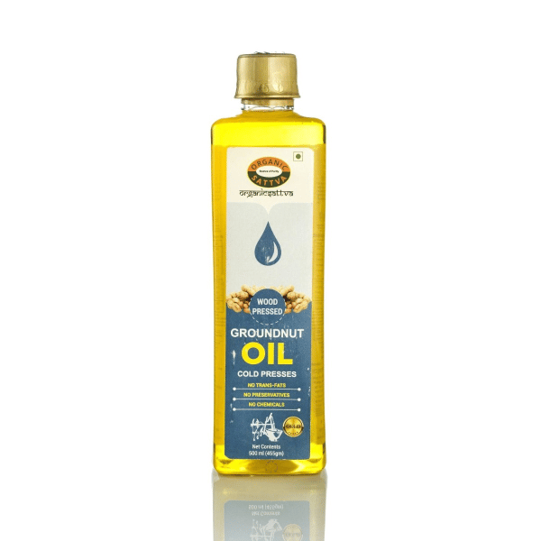 Organic sattva Cold Pressed Groundnut Oil - 500 mL