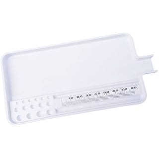 Scorpion Large Gem Stone Tray with 80mm Scale , White