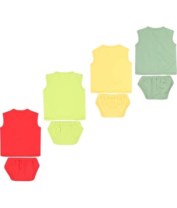 Dongli Pack of 4 Unisex for Baby 100% Cotton ( Multi )