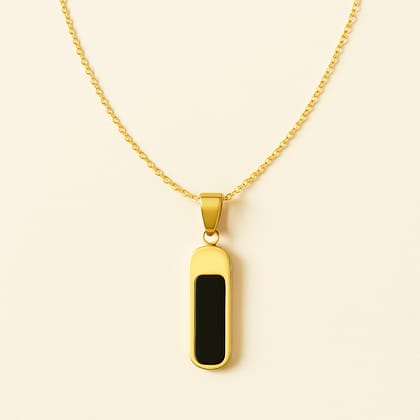 Men-18K Gold Plated Noble Arc  Necklace