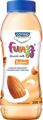 Govind Sterilized Homogenized Flavor Double Toned Milk - Funzz Badam 200 MILLI_LITRE