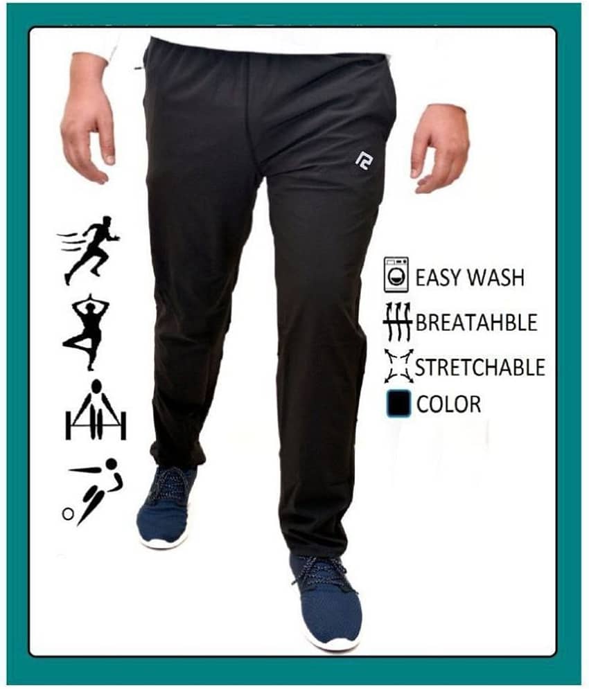 RANBOLT  Hybrid Black Trackpants For Men's