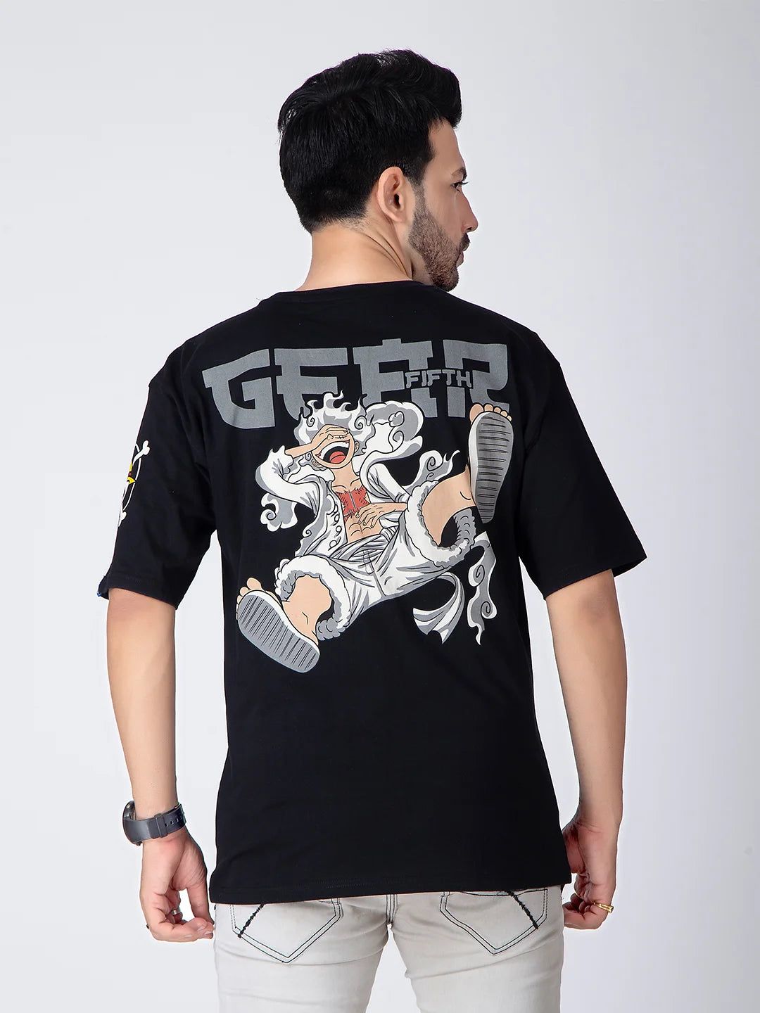 Luffy Gear 5 Oversized T-Shirt-Black / S