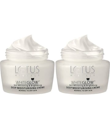 Lotus Herbals Whiteglow Skin Brightening Deep Moisturising Cream SPF 20, PA+++, 40g (Pack of 2)