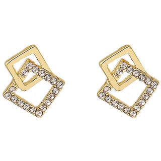 Geometric Square Stud Earring