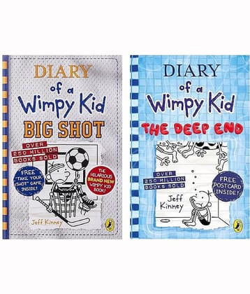 combo of 2 book Diary of a Wimpy Kid: Big Shot Diary of a Wimpy Kid: The Deep End  Product Bundle